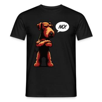 Pas d’Airedale Terrier Airedales Airedalebesitzer - T-shirt homme - noir - Devant - AI Model Male 178 light (178cm)