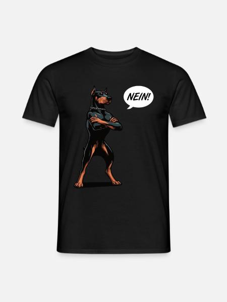 Nein Dobermann Dobermannbesitzer Dobermannhalter - Männer T-Shirt - Schwarz