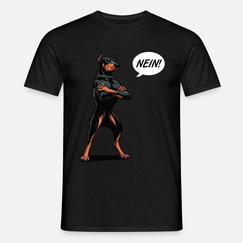 Nein Dobermann Dobermannbesitzer Dobermannhalter - Männer T-Shirt - Schwarz