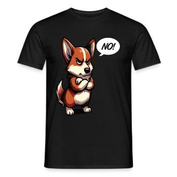 No Corgi Corgi Welsh Corgi Corgi Corgi Owner Corgi Corgi - Men's T-Shirt - black - Front - AI Model Male 178 light (178cm)
