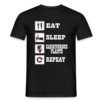 Carnivorous Plants Tshirt Venus - Men's T-Shirt - black - Front - AI Model Male 178 light (178cm)