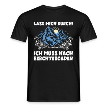 LASS MICH DURCH ICH MUSS NACH BERCHTESGADEN Urlaub - Männer T-Shirt - Schwarz - Vorne - AI Model Male 178 light (178cm)