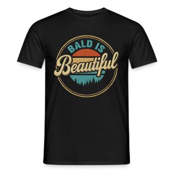 Männer Glatze Geschenkidee Bald Is Beautiful - Männer T-Shirt - Schwarz - Vorne - AI Model Male 178 light (178cm)