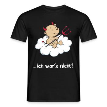 Engel_Teufel ichwarsnicht - Männer T-Shirt - Schwarz - Vorne - AI Model Male 178 light (178cm)