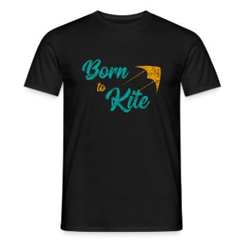 Kite surfers kitesurfing sailing windsurfing gift - Men's T-Shirt - black - Front - AI Model Male 178 light (178cm)