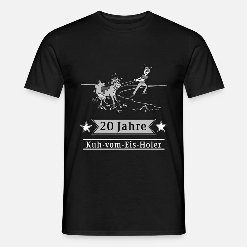 20 Jahre Kuh-vom-Eis-Holer - Männer T-Shirt - Schwarz