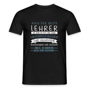 Meilleur Enseignant Enseignant Enseignement Scolaire Cadeau - T-shirt homme - noir - Devant - AI Model Male 178 light (178cm)