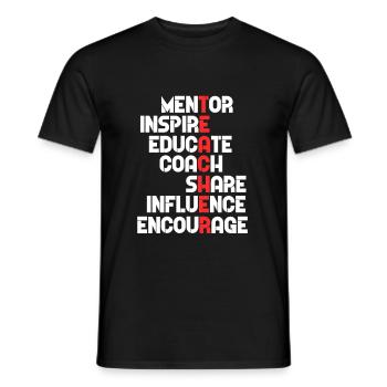Enseignant Mentor Enseignant Enseignant Enseignant Cadeau - T-shirt homme - noir - Devant - AI Model Male 178 light (178cm)