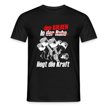 Tuning Auto Tuner Turbo Driften Kolben PS Geschenk - Männer T-Shirt - Schwarz - Vorne - AI Model Male 178 light (178cm)