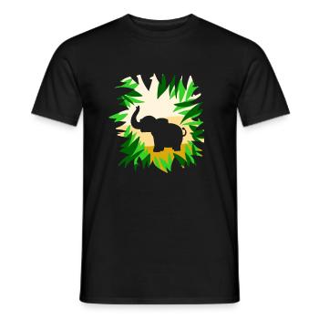 Elephant desert elephant dwarf elephant forest elephant - Men's T-Shirt - black - Front - AI Model Male 178 light (178cm)