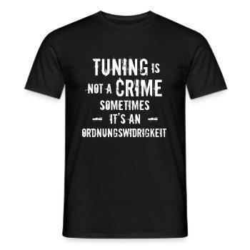 Tuning Auto Tuner Crime Driften Felgen PS Geschenk - Männer T-Shirt - Schwarz - Vorne - AI Model Male 178 light (178cm)