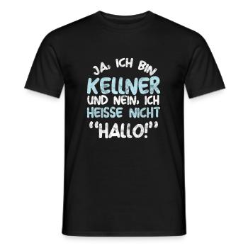 Ich Bin Kellner Kellnerin Gastronomie Geschenk - Männer T-Shirt - Schwarz - Vorne - AI Model Male 178 light (178cm)