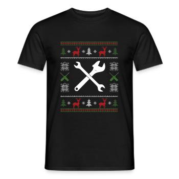 Weihnachtsgeschenk Bester Mechaniker Geschenk - Männer T-Shirt - Schwarz - Vorne - AI Model Male 178 light (178cm)