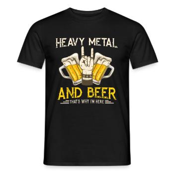 Heavy Rock Beer Party Concert Rock Party Cadeau - T-shirt homme - noir - Devant - AI Model Male 178 light (178cm)