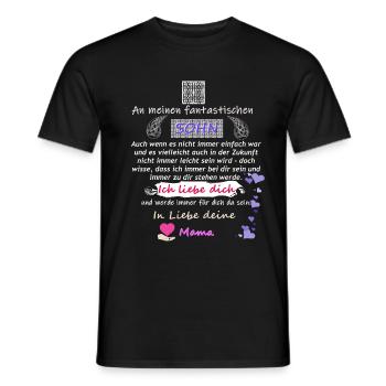 Fantastischer Sohn - Mama Spruch - Männer T-Shirt - Schwarz - Vorne - AI Model Male 178 light (178cm)