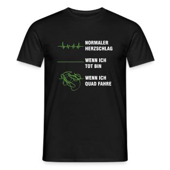 Herzschlag Quad Fahren Quadfahrer Moto Geschenk - Männer T-Shirt - Schwarz - Vorne - AI Model Male 178 light (178cm)
