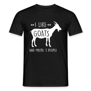 I Like Goats Goat Goat billy goat gift - Men's T-Shirt - black - Front - AI Model Male 178 light (178cm)