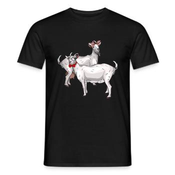 Chèvre chèvre bouc Bock Bergers Bauer Cadeau - T-shirt homme - noir - Devant - AI Model Male 178 light (178cm)