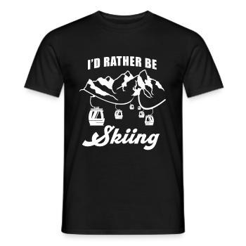 Ski Ski Snowboard Winter Snow Skiing Gift - T-shirt homme - noir - Devant - AI Model Male 178 light (178cm)