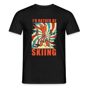 Je préférerais skier Ski Skier Gift - T-shirt homme - noir - Devant - AI Model Male 178 light (178cm)