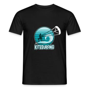 Kitesurfing Kitesurfing Surfing Wind Waves - Men's T-Shirt - black - Front - AI Model Male 178 light (178cm)