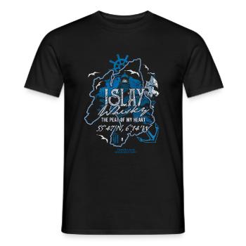 Islay Whisky Peat of my Heart - Männer T-Shirt - Schwarz - Vorne - AI Model Male 178 light (178cm)