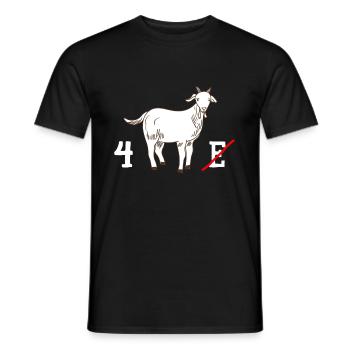Vierzig Ziege 40. Geburtstag Geburt 1980 Geschenk - Männer T-Shirt - Schwarz - Vorne - AI Model Male 178 light (178cm)