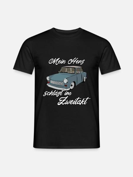 mein Herz schlaegt im Zweitakt - Männer T-Shirt - Schwarz