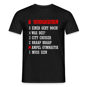 Endgegner Motorrad Fahren Motorradfahrer Geschenk - Männer T-Shirt - Schwarz - Vorne - AI Model Male 178 light (178cm)