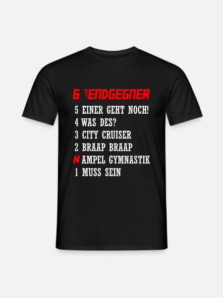 Endgegner Motorrad Fahren Motorradfahrer Geschenk - Männer T-Shirt - Schwarz