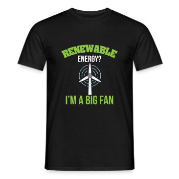 Renewable Energy - Men's T-Shirt - black - Front - AI Model Male 178 light (178cm)