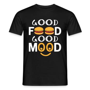 Good Food Good Mood - Männer T-Shirt - Schwarz - Vorne - AI Model Male 178 light (178cm)