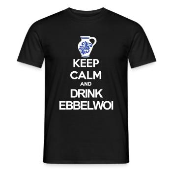 keep calm and drink ebbelwoi äppelwoi bembel hesse - Männer T-Shirt - Schwarz - Vorne - AI Model Male 178 light (178cm)