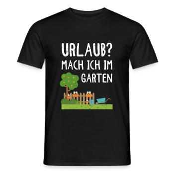 Garten Urlaub Mach Ich Im Garten - Männer T-Shirt - Schwarz - Vorne - AI Model Male 178 light (178cm)