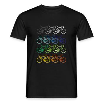 Bicycle cyclist cycling MTB road bike gift - Men's T-Shirt - black - Front - AI Model Male 178 light (178cm)