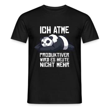 Ich Atme Produktiver Wird Es Heute Nicht - Männer T-Shirt - Schwarz - Vorne - AI Model Male 178 light (178cm)
