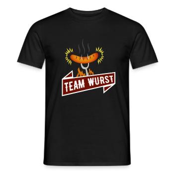 Team Wurst Bratwurst Fans Grillmeister - Männer T-Shirt - Schwarz - Vorne - AI Model Male 178 light (178cm)