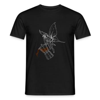 Kaffee Fee - Männer T-Shirt - Schwarz - Vorne - AI Model Male 178 light (178cm)