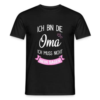 Ich Bin Die Oma Muss Nicht Nein Sagen - Männer T-Shirt - Schwarz - Vorne - AI Model Male 178 light (178cm)