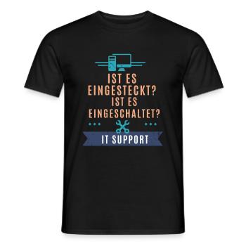 Pc Und Werkzeugsymbol - Tech Support - Männer T-Shirt - Schwarz - Vorne - AI Model Male 178 light (178cm)