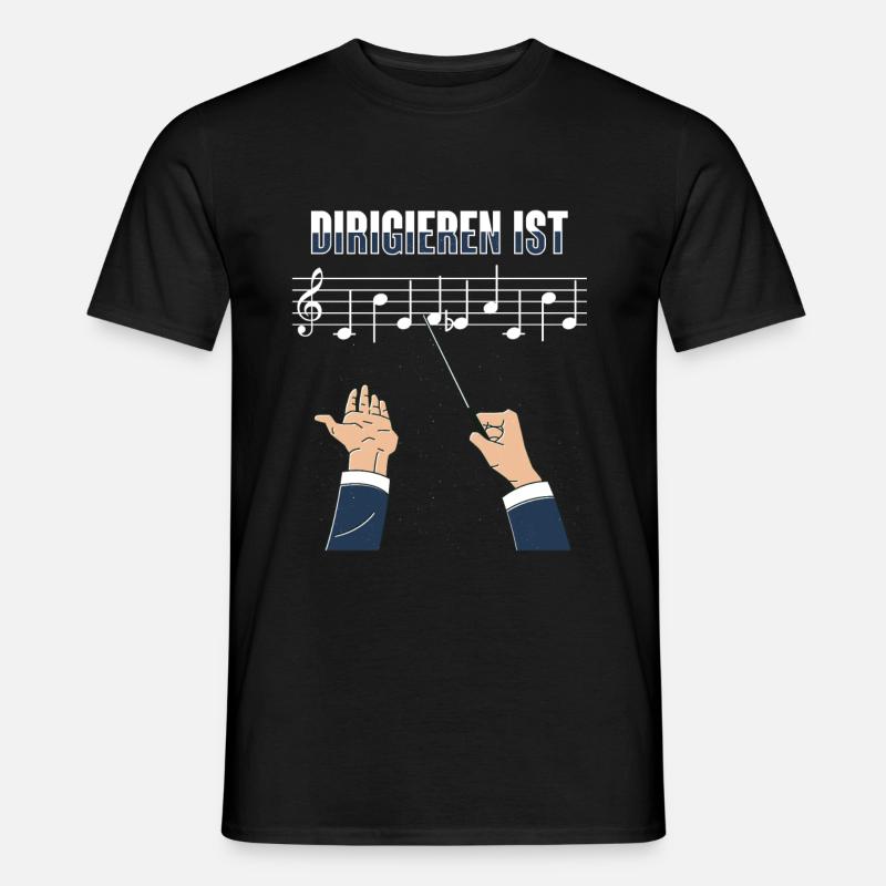 Dirigieren Ist Chefsache Dirigent Chor Geschenk - Männer T-Shirt - Schwarz
