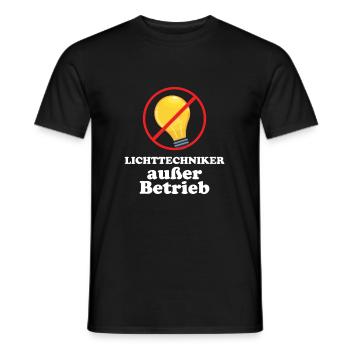 Lichttechniker Außer Betrieb Licht Bühne Geschenk - Männer T-Shirt - Schwarz - Vorne - AI Model Male 178 light (178cm)