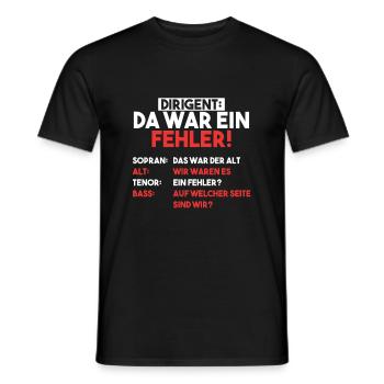 Dirigent Chor Sopran Alt Tenor Chorleiter Geschenk - Männer T-Shirt - Schwarz - Vorne - AI Model Male 178 light (178cm)
