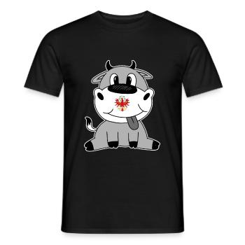 Grauvieh Tirol Kuh Bauer Rind Landwirt Geschenk - Männer T-Shirt - Schwarz - Vorne - AI Model Male 178 light (178cm)