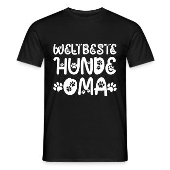 Weltbeste Hunde Oma Hundehalter Großmutter Hundeli - Männer T-Shirt - Schwarz - Vorne - AI Model Male 178 light (178cm)