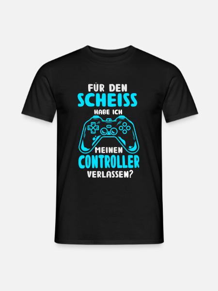 Gamer Zocker Games Lustiges Gaming Zocken Controll - Männer T-Shirt - Schwarz