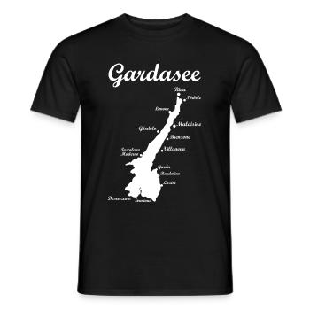 Gardasee Urlaub Sommer Geschenkidee - Männer T-Shirt - Schwarz - Vorne - AI Model Male 178 light (178cm)