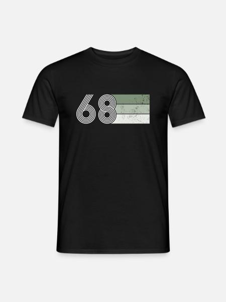 Vintage 1968 birthday 53 YEARS RETRO 68 green - Men's T-Shirt - black