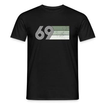 Vintage 1969 Geburtstag 52 JAHRE RETRO 69 green - Männer T-Shirt - Schwarz - Vorne - AI Model Male 178 light (178cm)
