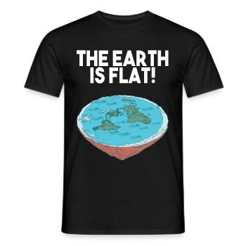 Flatearth Climate Change Nerd Anti-Vaccination Gift - Men's T-Shirt - black - Front - AI Model Male 178 light (178cm)